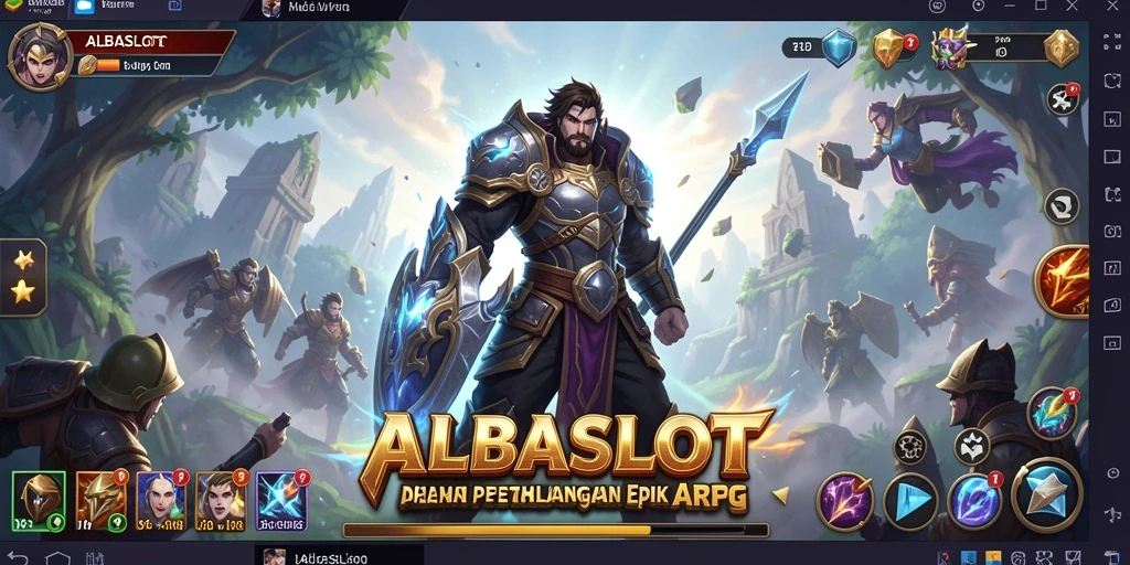 Tampilan gameplay seru dalam petualangan ARPG ALBASLOT.