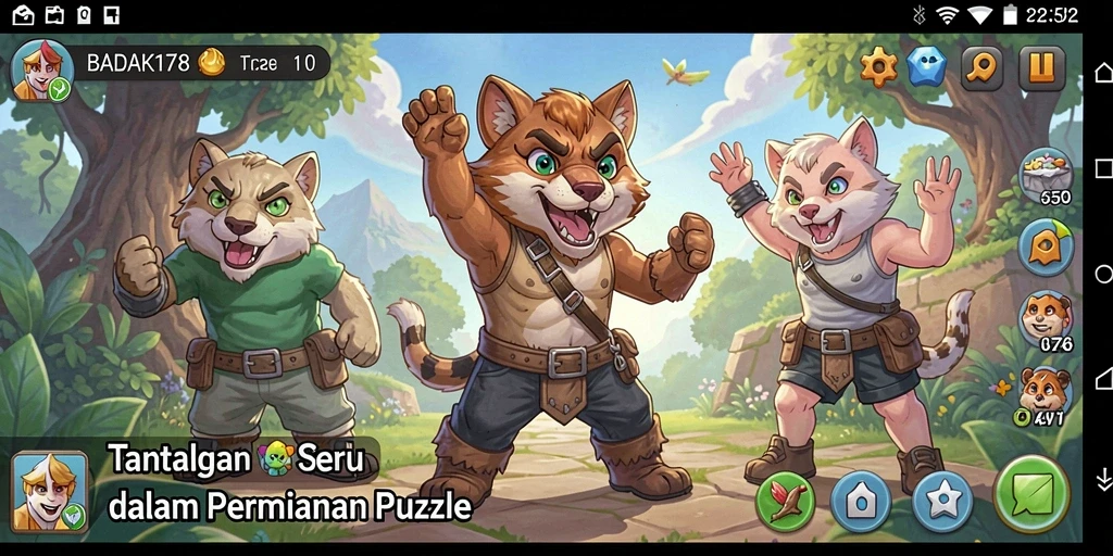 Tampak gameplay BADAK178 dengan tantangan puzzle yang menarik.