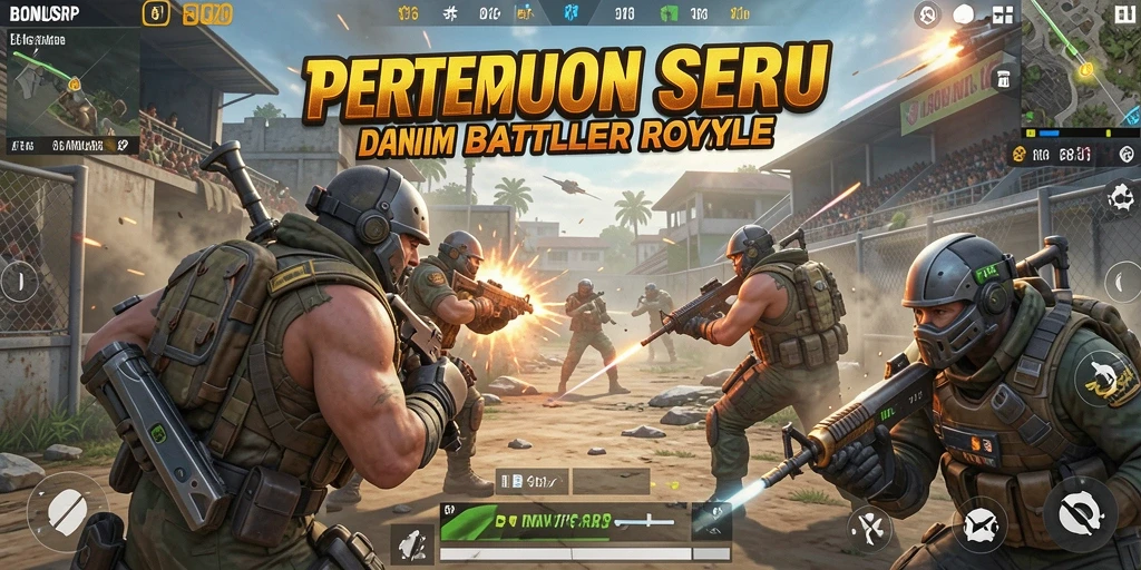 Gameplay intens dan seru dari BONUSRP di medan tempur.