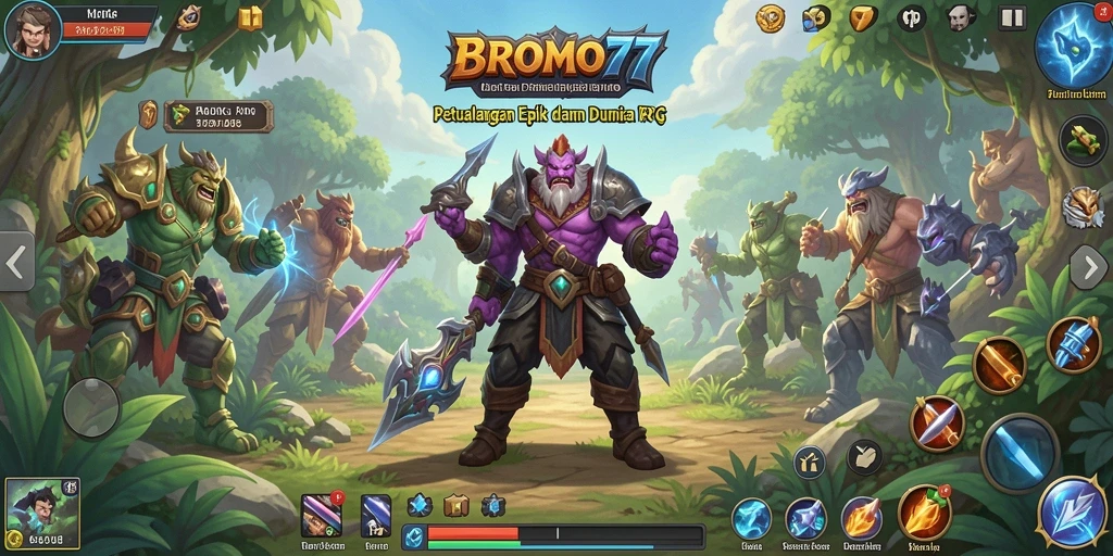 Tampilan gameplay menegangkan dalam BROMO77 yang memukau.