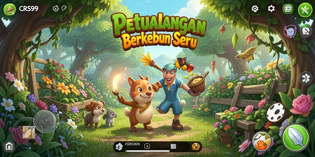 Tampilan gameplay seru dalam game Farming CRS99.