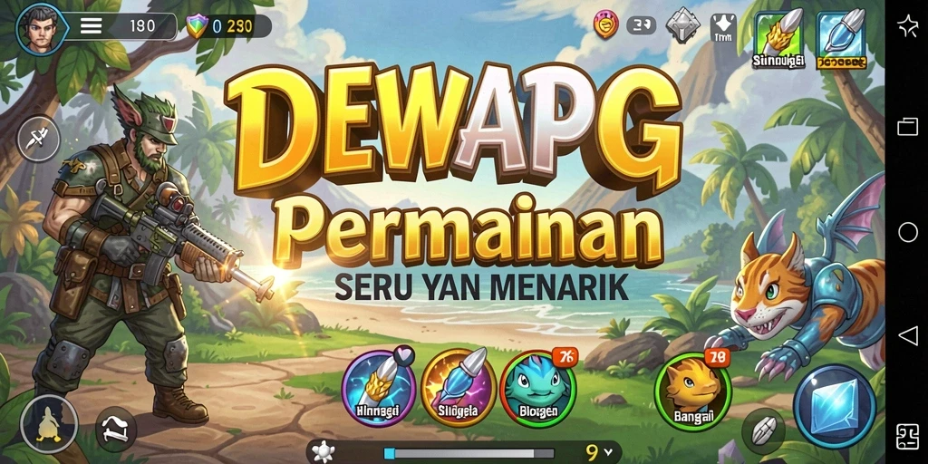 Tampilan menarik dari gameplay DEWAPG yang seru dan mendalam.