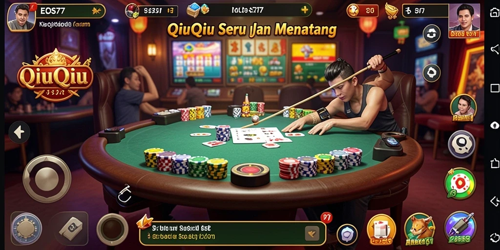 Tampilan gameplay QiuQiu yang seru dan menegangkan.