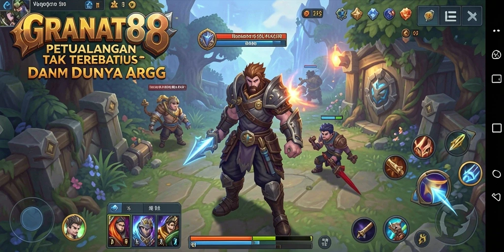 Tangkapan layar gameplay <strong>GRANAT88</strong> memperlihatkan pertarungan seru di dunia ARPG.