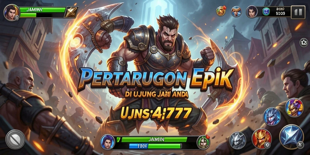 Gameplay seru di JAMIN777, pertarungan yang menegangkan.
