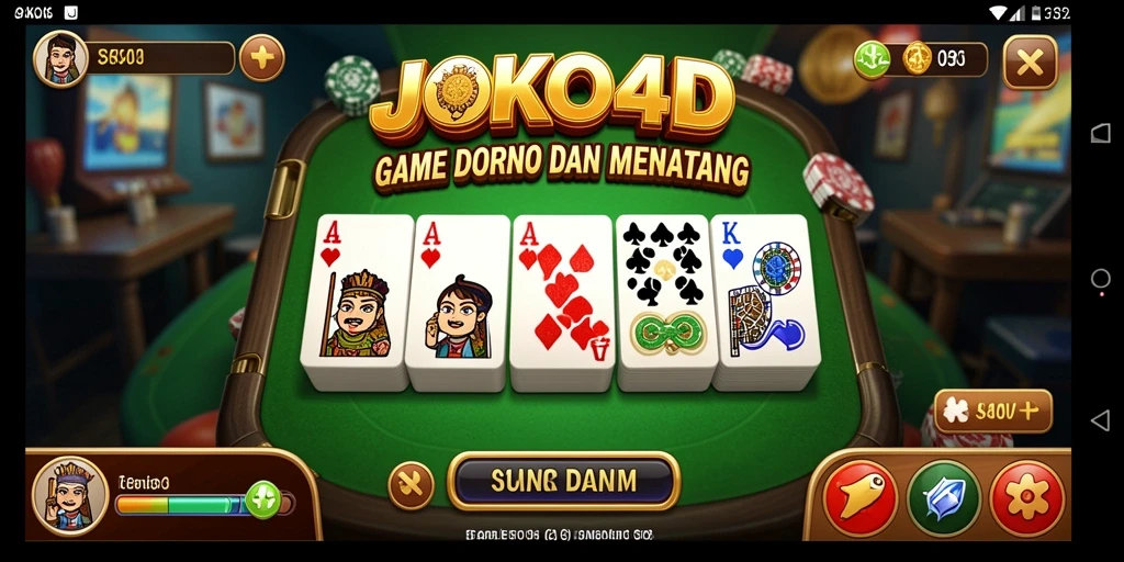 Screenshot utama JOKO4D menampilkan gameplay domino yang seru.