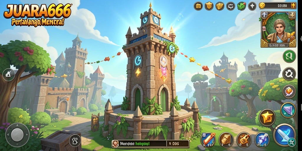 Tampilan menarik dari gameplay JUARA666 yang menegangkan dalam Tower Defense.