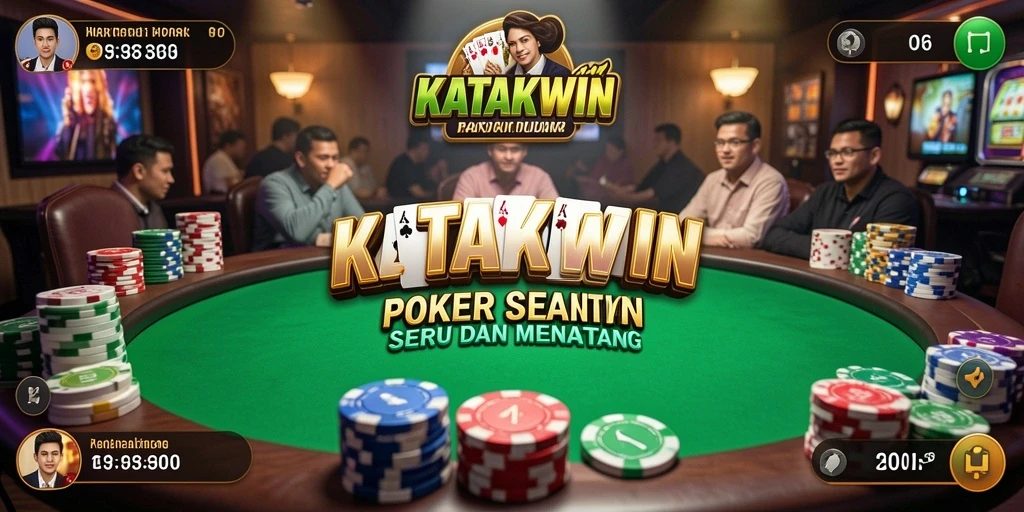 Tampilan gameplay KATAKWIN menunjukkan keseruan permainan Poker.