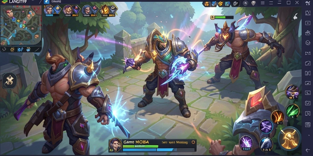 Tampilan gameplay seru dan strategis dalam LANGIT99.