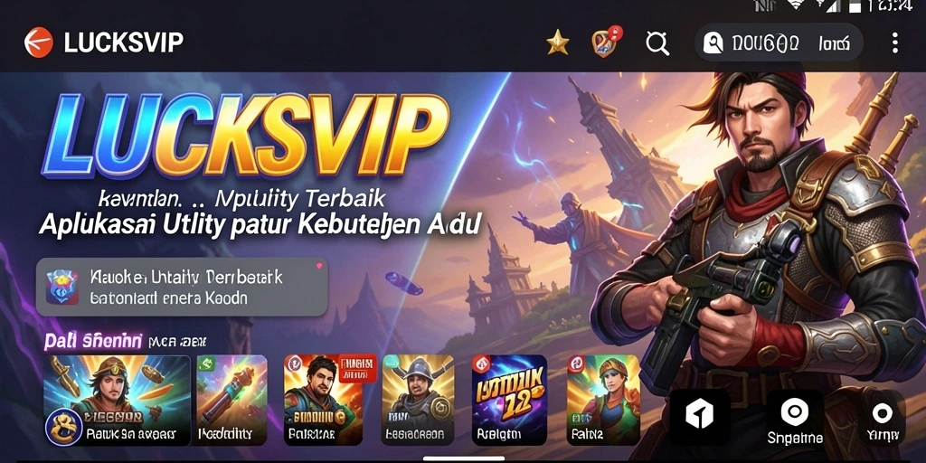 Tampilan antarmuka pengguna LUCKSVIP yang menarik dan mudah digunakan.