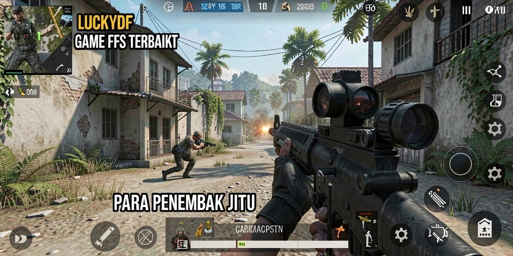 Gameplay LUCKYDF yang menegangkan dan penuh aksi.