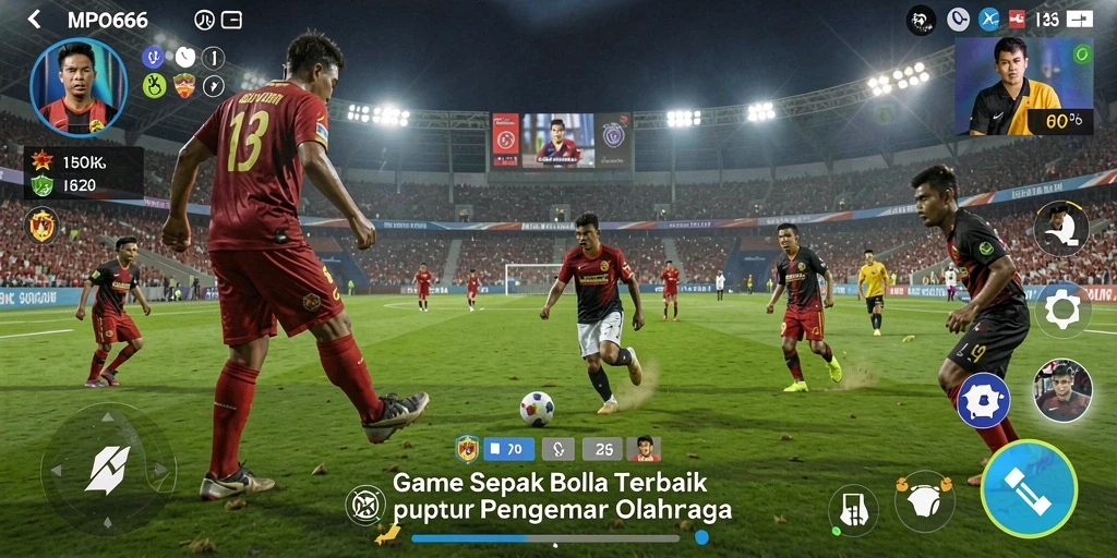 Tampilan dinamis permainan sepak bola MPO666 yang menarik.