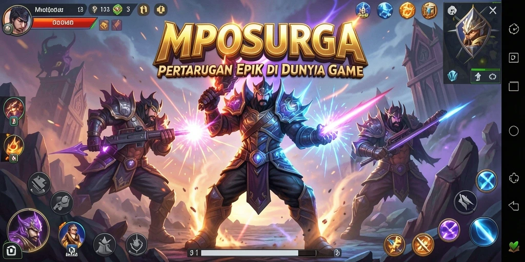 Tampilan utama gameplay MPOSURGA yang penuh aksi dan seru.