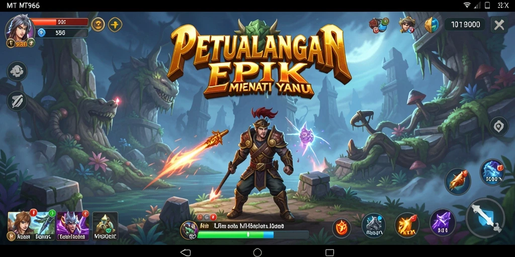 Screenshot gameplay MT966 menampilkan petualangan seru di dunia penuh misteri.