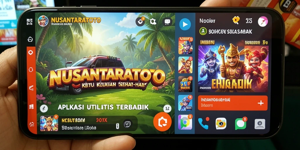 Tampilan utama antarmuka NUSANTARATOTO yang memudahkan akses utilitas.