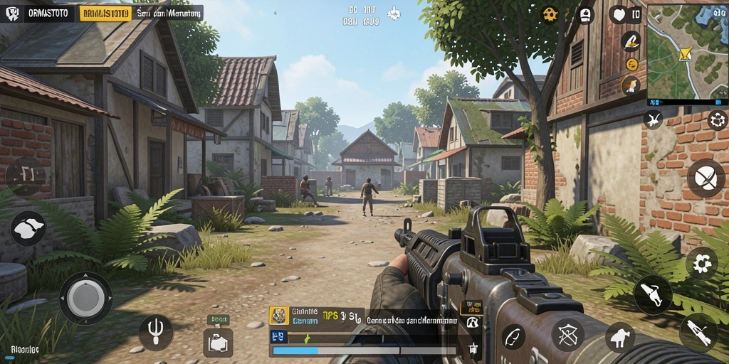 Gameplay ORMASTOTO menampilkan aksi tembak-menembak yang intens.