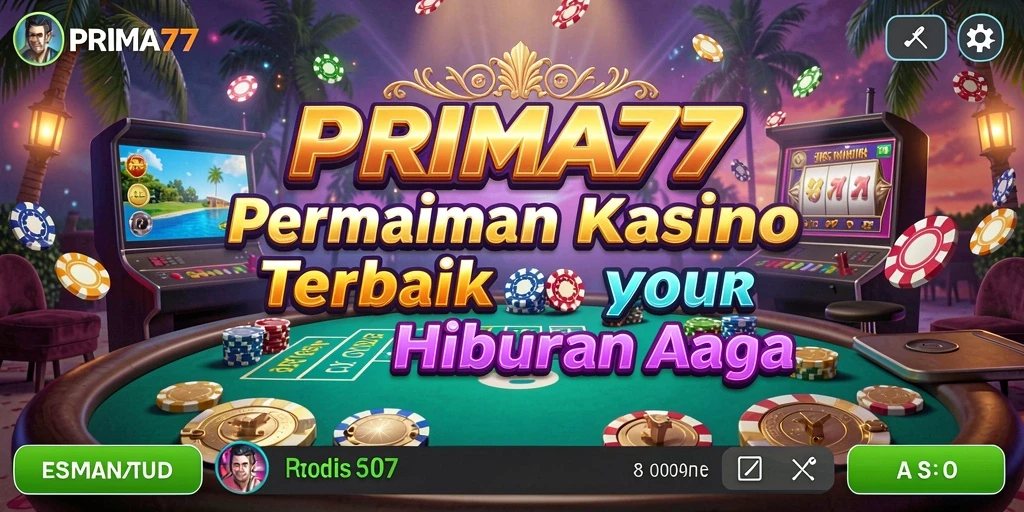Tampilan utama PRIMA77 menampilkan gameplay Kasino yang seru dan menarik.