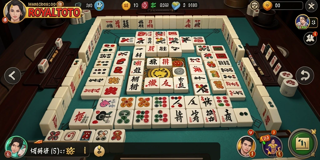 Screenshot gameplay ROYALTOTO yang menampilkan aksi seru Mahjong.