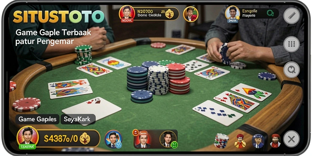 Tampilan menarik dari gameplay Gaple di SITUSTOTO.