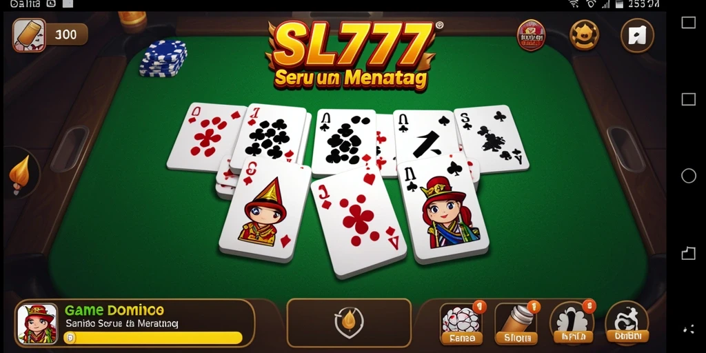 Tampilan gameplay menarik dalam game Domino SL777.