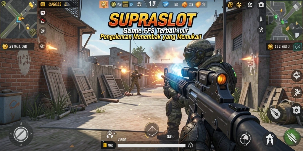 Screenshot menampilkan aksi seru dalam game FPS SUPRASLOT.