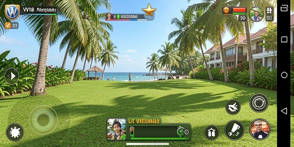 Tampilan gameplay VW108 yang ceria dan menghibur.